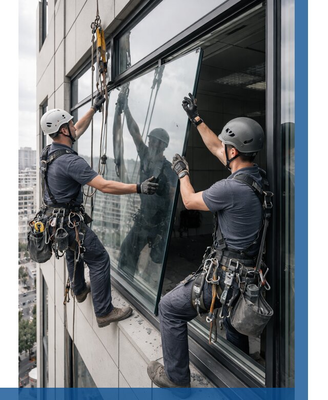 Замена стеклопакетов на высоте в Новотроицке от 5757 р. | ВЫСОТНИК-Нвт