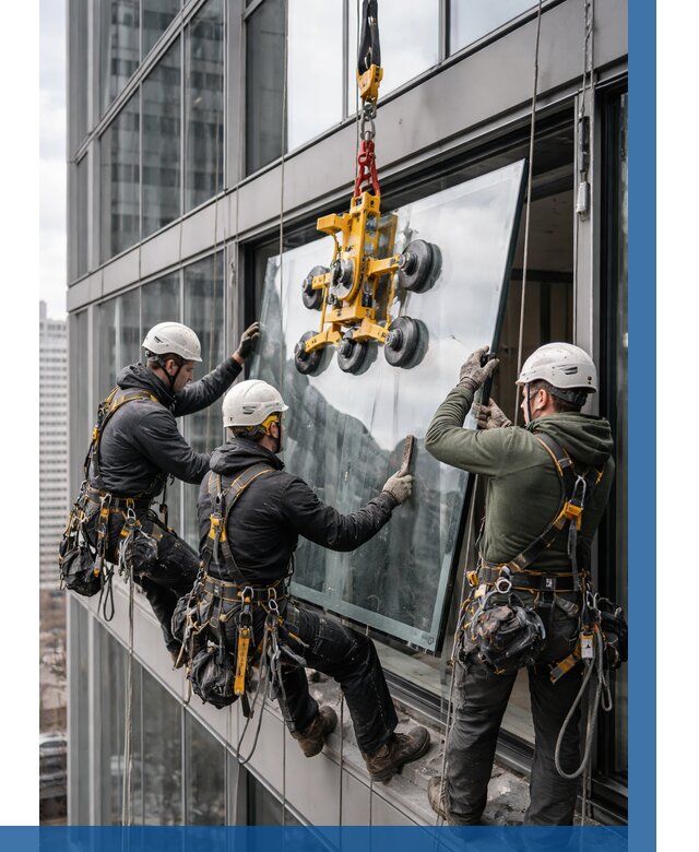 Фасадное остекление зданий под ключ в Новотроицке от 10468 р. | ВЫСОТНИК-Нвт