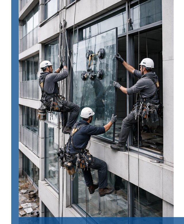 Фасадное остекление и монтаж витражей зданий в Новотроицке под ключ