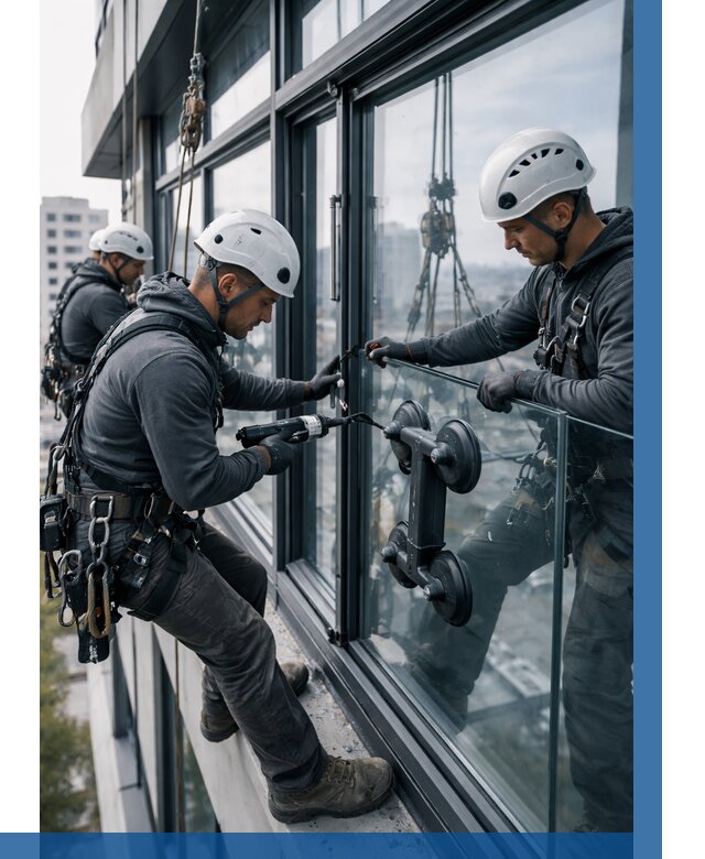 Витражное остекление зданий в Новотроицке от 3664 р. | ВЫСОТНИК-Нвт