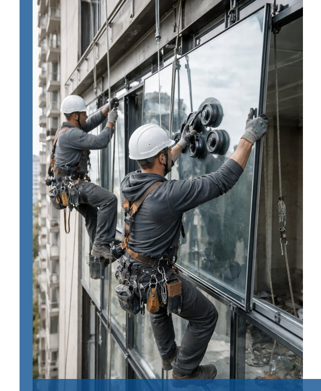 Витражное остекление фасадов и лоджий в Новотроицке под ключ