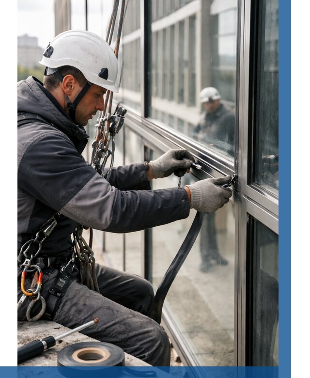 Ремонт витражных конструкций в Новотроицке от 3664 р. | ВЫСОТНИК-Нвт