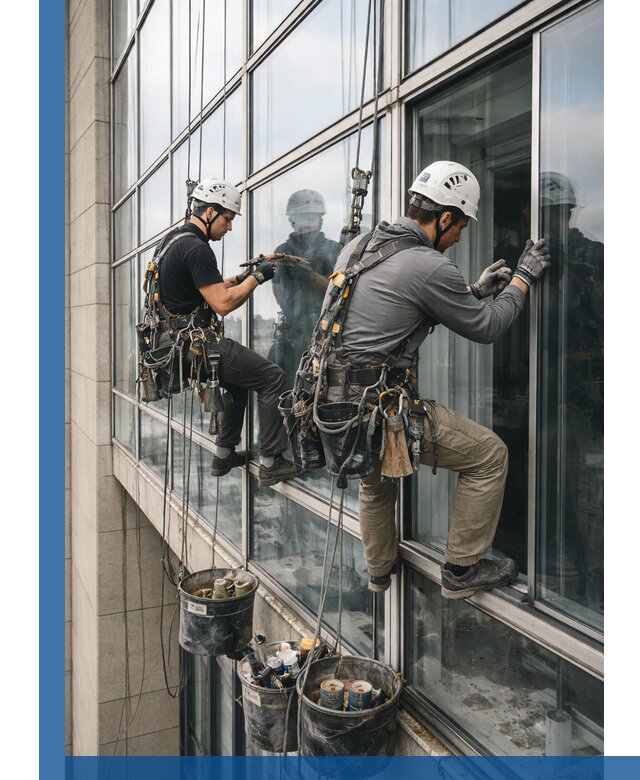 Ремонт витражных конструкций и фасадного остекления в Новотроицке