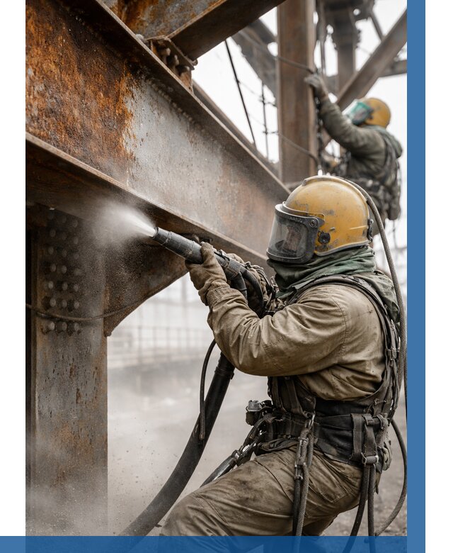 Пескоструйная очистка металлоконструкций в Новотроицке по 628 р.  ВЫСОТНИК-Нвт