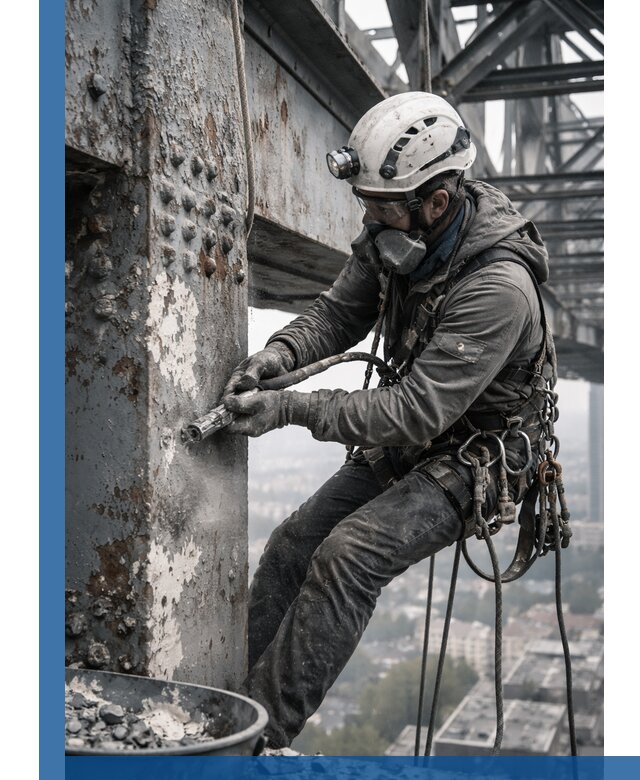 Удаление старой краски с металлических конструкций в Новотроицке