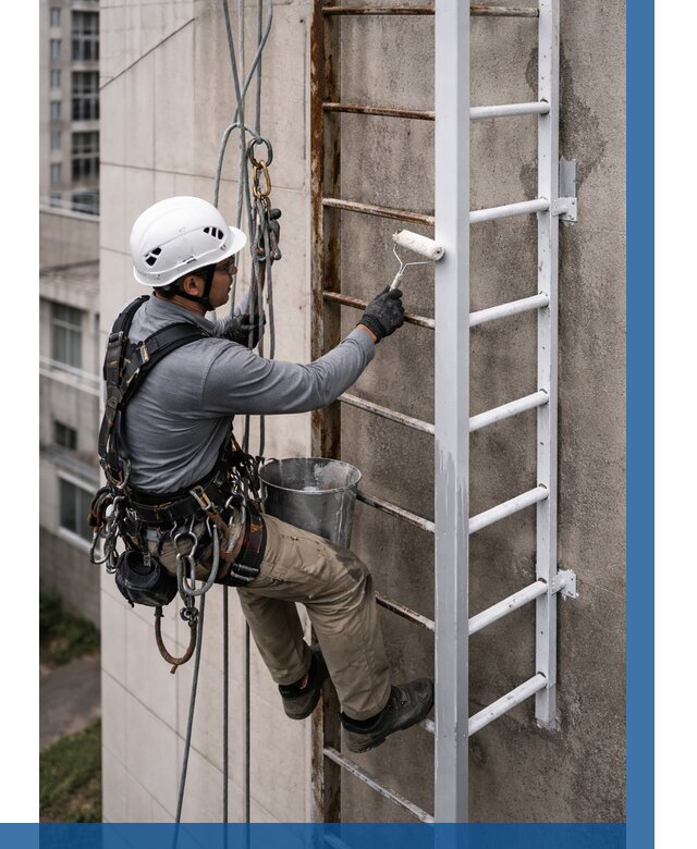 Покраска пожарных лестниц в Новотроицке от 4711 р. | ВЫСОТНИК-Нвт