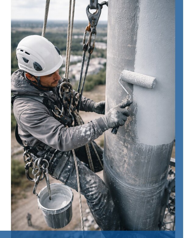 Покраска мачт связи под ключ в Новотроицке от 890 р. | ВЫСОТНИК-Нвт