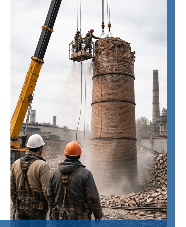 Демонтаж дымовой трубы в Новотроицке от 94212 р. | ВЫСОТНИК-Нвт, смета