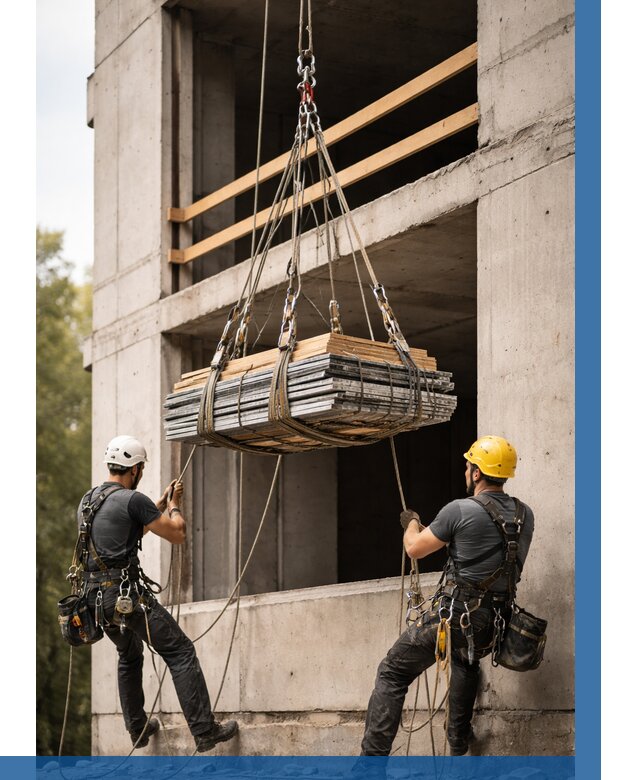 Подъем материала на этаж веревками в Новотроицке от 1570 р. | ВЫСОТНИК-Нвт