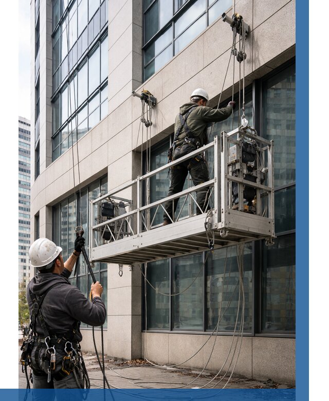 Монтаж и подъем фасадной люльки в Новотроицке от 12562 р. | ВЫСОТНИК-Нвт