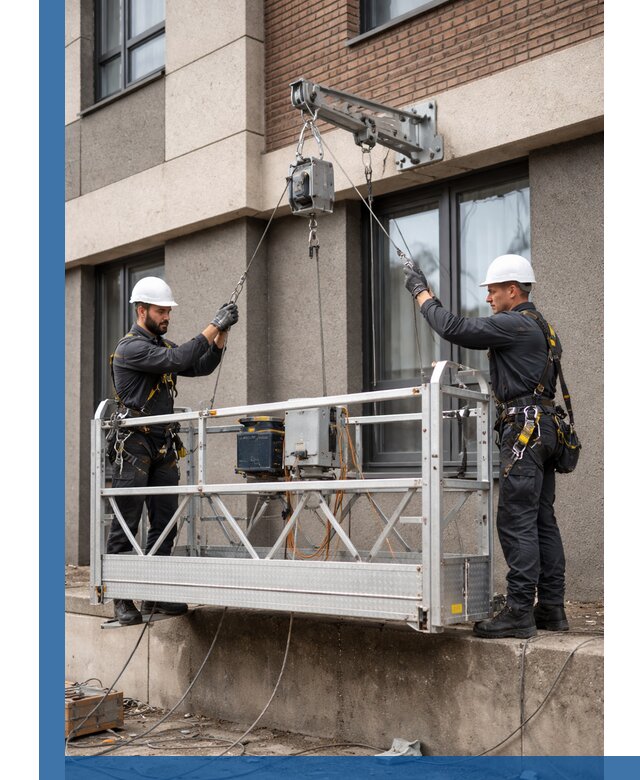 Монтаж и подъем фасадной люльки в Новотроицке с гарантией безопасности