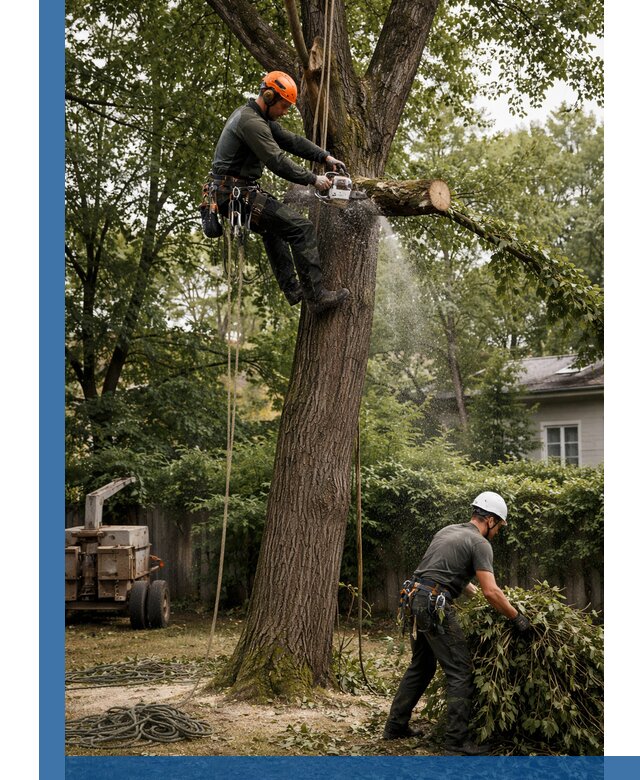 Кронирование деревьев в Новотроицке, безопасная высотная обрезка