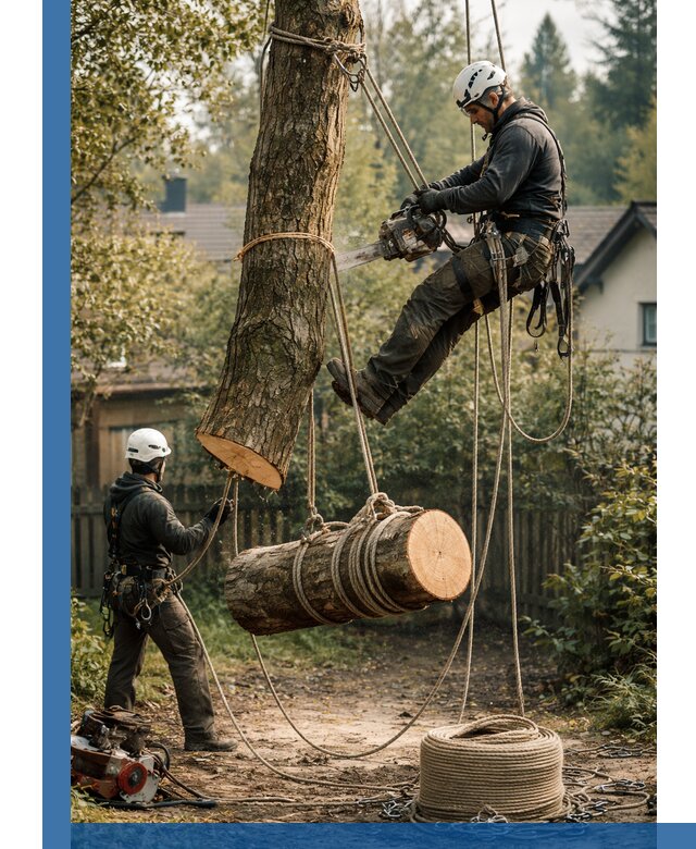 Валка деревьев частями в Новотроицке, безопасно и аккуратно