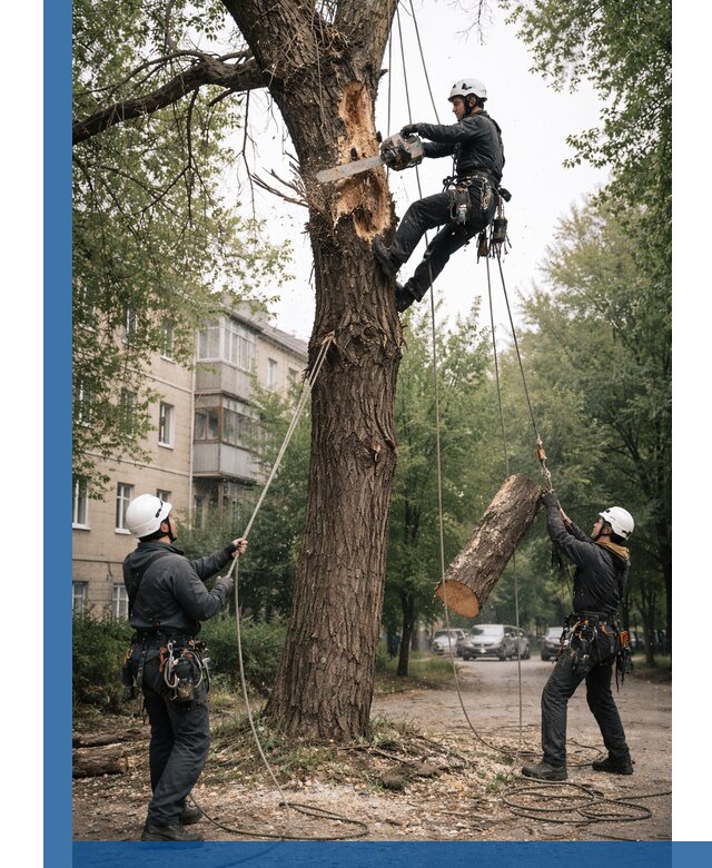 Срочное удаление аварийных деревьев в Новотроицке с гарантией безопасности
