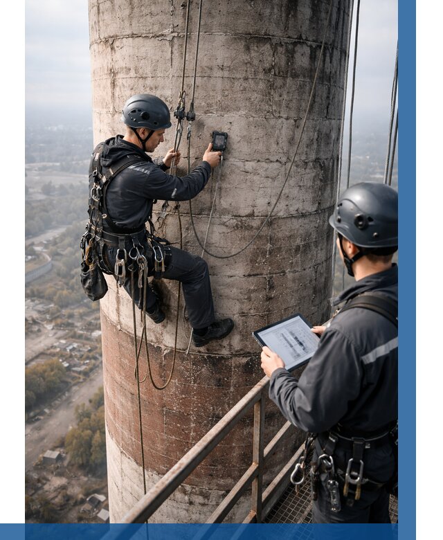 Обследование дымовой трубы в Новотроицке от 8374 р. | ВЫСОТНИК-Нвт