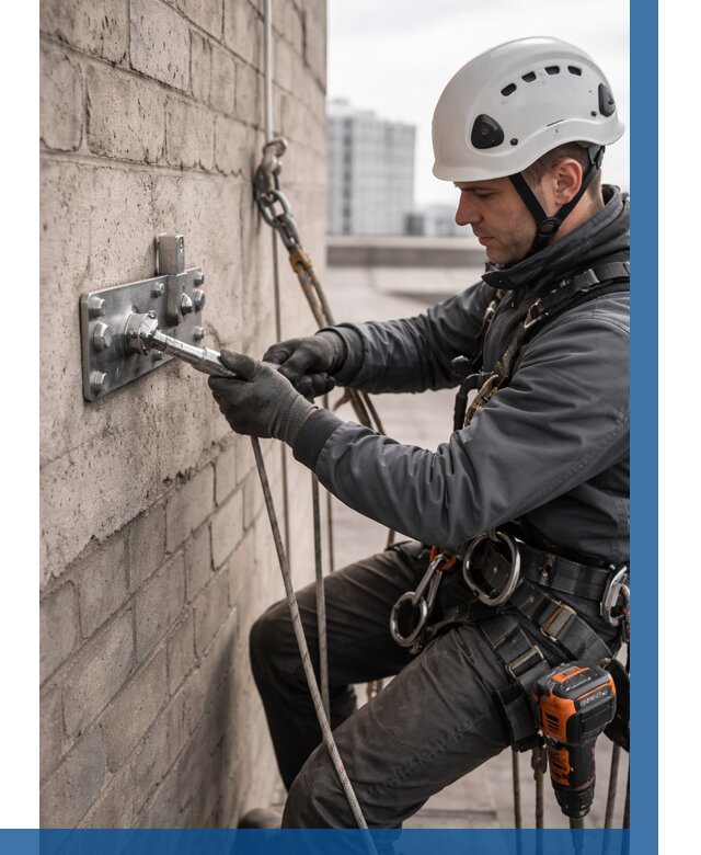 Установка анкерных точек в Новотроицке от 3664 р. | ВЫСОТНИК-Нвт