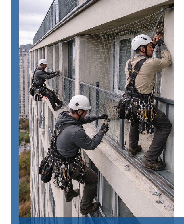 Профессиональный монтаж защитной сетки от птиц в Новотроицке